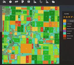 Farming Simulator 19 Terrain - Ringsted, Iowa, USA. Fields