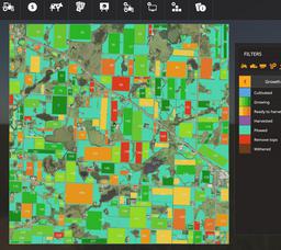 Farming Simulator 19 Terrain - Lowry, Minnesota, USA. Fields