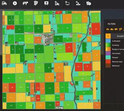 Farming Simulator 19 Terrain - Fairmount, North Dakota, USA. Fields