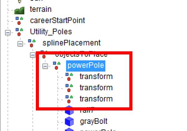 Utility Poles with Wires Transformgroup Order